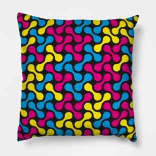 CMYK Metaballs Pattern Sphere Pillow