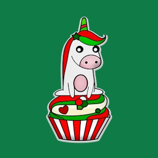 unicorn christmas cupcake T-Shirt