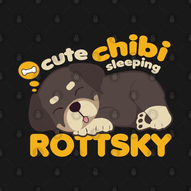 Cute Chibi Sleeping Rottsky by Shopparottsky