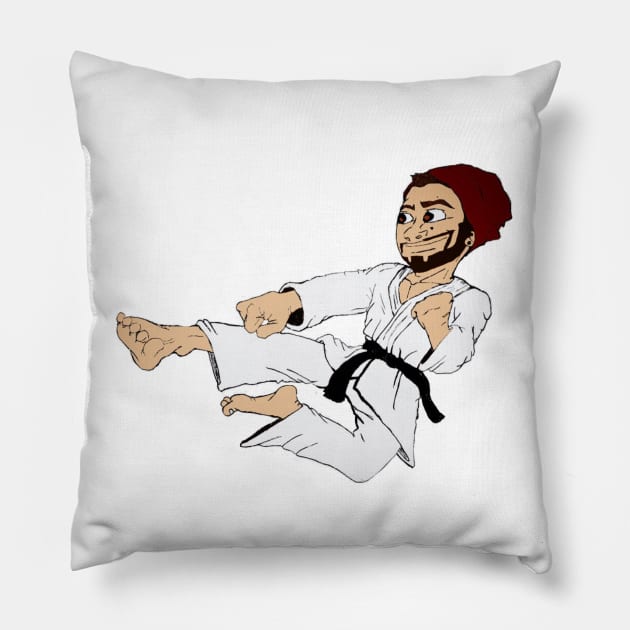 The Urban Karate Kid Pillow by TicTicNik