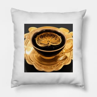 Coffee Macchiato French Press Decaf Roast Vintage Pillow