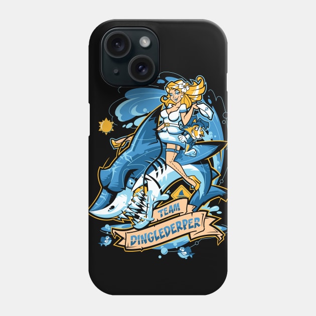 Shark Rodeo Dark Phone Case by Dinglederper