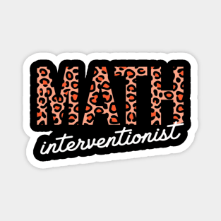 Math Interventionist leopard Cute Fall Autumn Thanksgiving Magnet