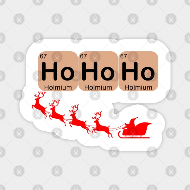 Christmas Periodic table Ho Ho Ho Magnet by Geoji 