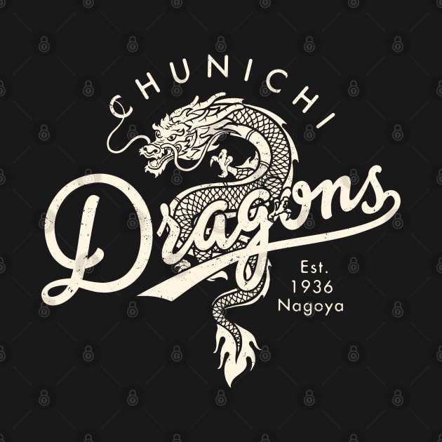 Vintage Chunichi Dragons 2 by © Buck Tee Originals by Buck Tee