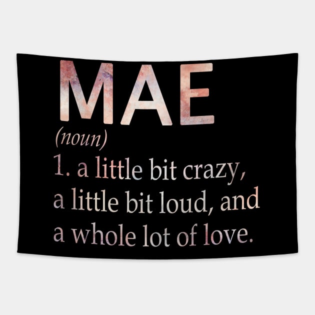 Mae Girl Name Definition Tapestry by ThanhNga