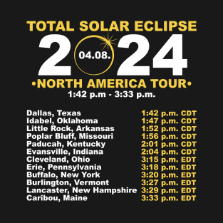 2024 Total Solar Eclipse April 8 Path Of The Eclipse T-Shirt