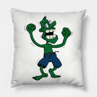 Angry Green Man Pillow