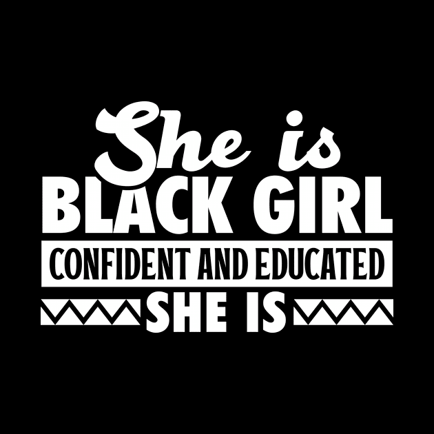 Black Girl Beautiful And Confident by JackLord Designs 