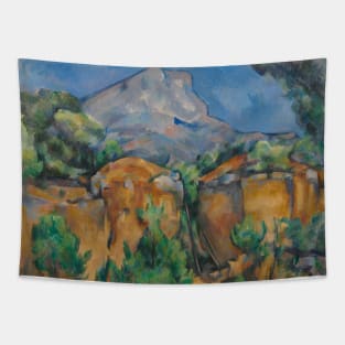 Montagne Sainte-Victoire Seen from the Bibemus Quarry by Paul Cezanne Tapestry