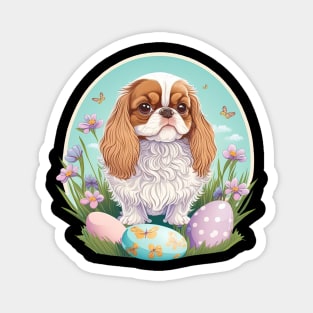 King Spaniel happy easter day Magnet