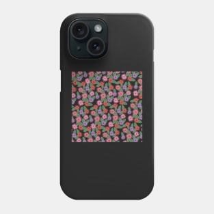 Floral pattern with light pink background Phone Case