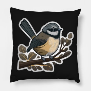 Cute fantail bird Pillow