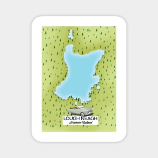 Lough Neagh Northern Ireland old map Magnet