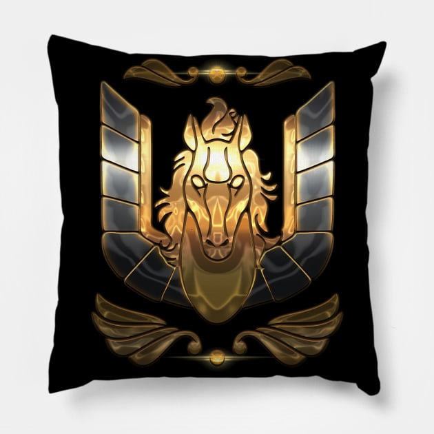 Pegasus Bronze Pillow by FallingStar