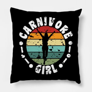 CARNIVORE GIRL MEAT EATER STEAK LOVER CUTE GIRL WOMAN Pillow