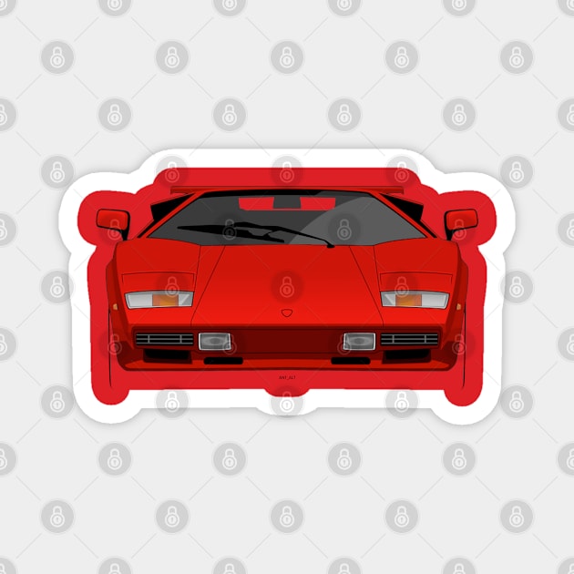 Countach QV Magnet by Four Wheels Illustrations