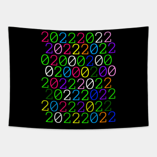 2022 binary code in color Tapestry