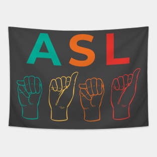 ASL Mama Sign Tapestry