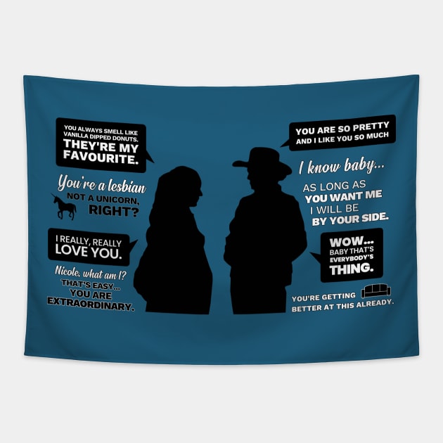 WayHaught Silhouette Quotes Tapestry by viking_elf