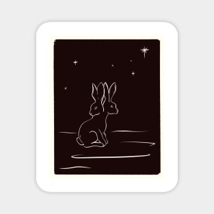 Lucky Two Headed Rabbit Alternative Art Magnet