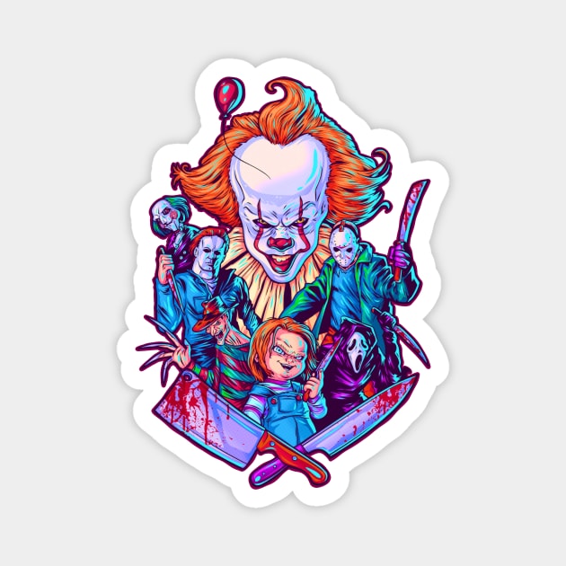 Slashers Squad Magnet by renatodsc