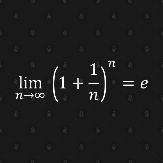 Math Equations: limit equals the exponential e by ScienceCorner