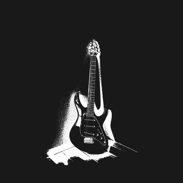 Black and White Guitar by TaimitiCreations 