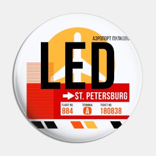 St. Petersburg (LED) Airport // Sunset Baggage Tag Pin