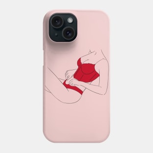 Woman line art Phone Case