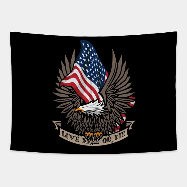 Live Free or Die Tapestry by hobrath