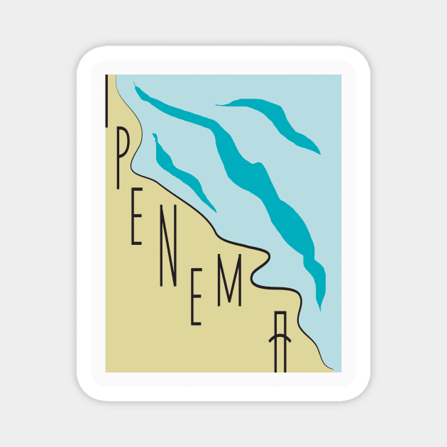 ipenema beach Magnet by new eccentrics