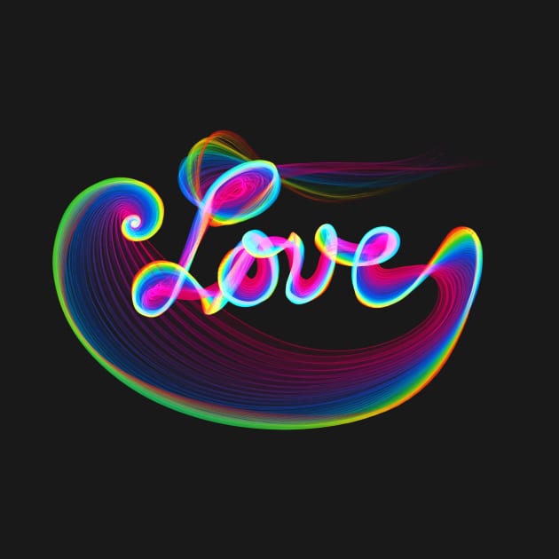 Glowing Rainbow Love by BonniePhantasm