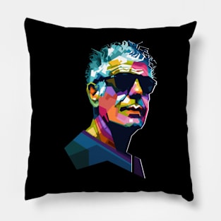 In the Spirit of Anthony Bourdain Explorer of Flavors Pillow