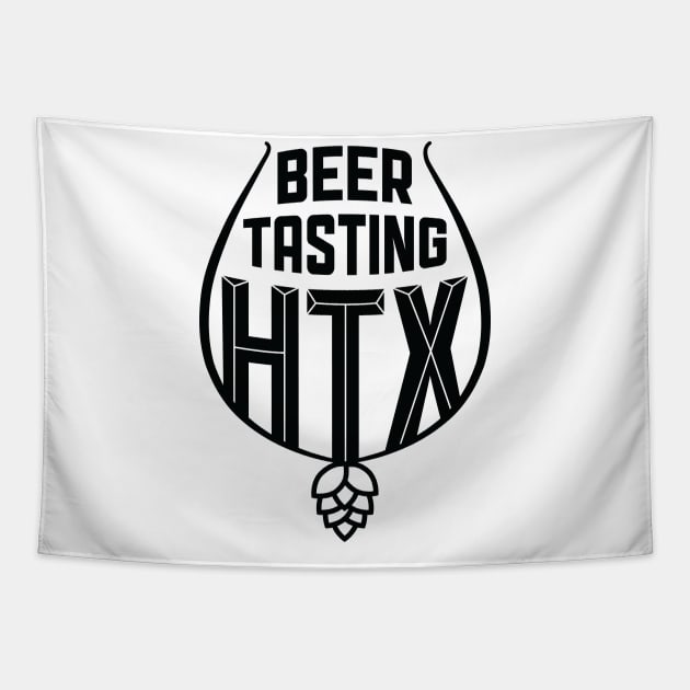 Beer Tasting HTX logo  (Black) Tapestry by BeerTastingHouston