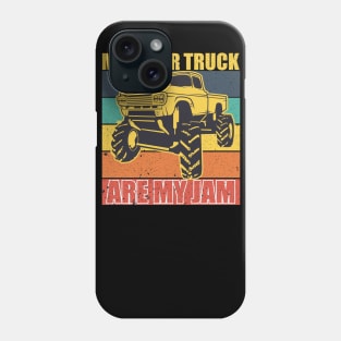 Retro Vintage Monster TruckS Are My Jam tees Phone Case