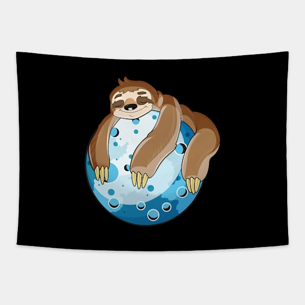 Moon Sloth SHIRT Full Moon tired Kids sleep Night Gift Tapestry by ELFEINHALB