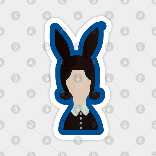 Belcher Art: Black Bunny Hat Magnet by eyesasdaggers