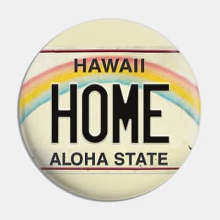 Vintage Hawaii License Plate HOME Pin