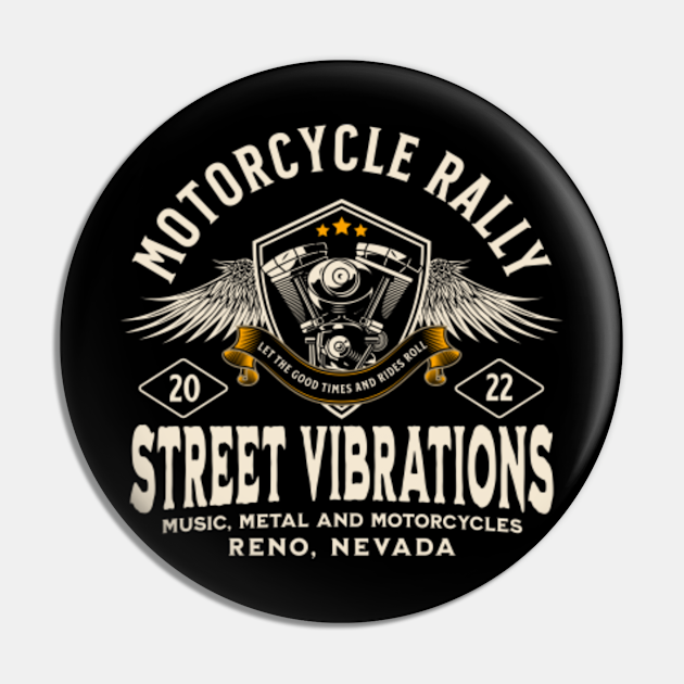 Street Vibrations Fall Motorcycle Rally 2022 Street Vibrations Motorcycle Rally Pin TeePublic