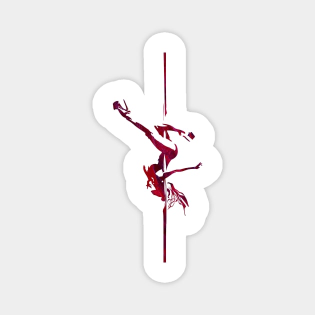 Pole Dancer Magnet by Elenia Design