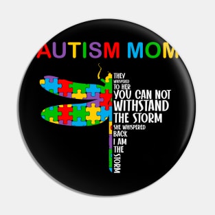 Autism Mom Puzzle Piece dragonfly Autism Awareness Gift for Birthday, Mother's Day, Thanksgiving, Christmas Pin