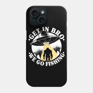 Funny Vintage Bigfoot Sasquatch UFO Fishing Gift Phone Case