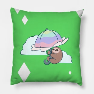 "Happy Birthday" Umbrella Sloth Pillow