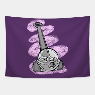 Black And White Corn Popper With Pink Splash Tapestry