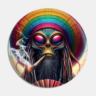 alien psychedelic Pin