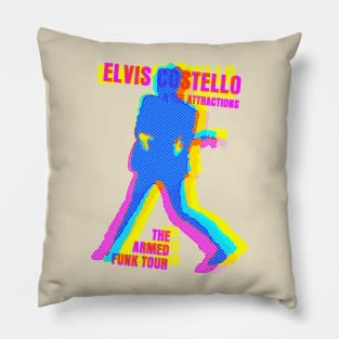 elvis costello cmyk offset graphic Pillow