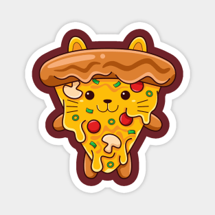 Cat Pizza Magnet