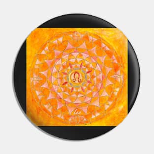 Leo horoscope free-hand mandala - Renate van Nijen Pin