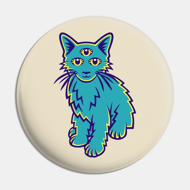 Triclops Kitten Pin by ElectricCatnip